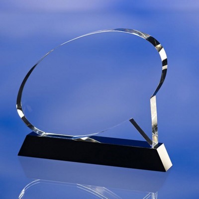 SPEECH AWARD TROPHY  with Black Glass Base