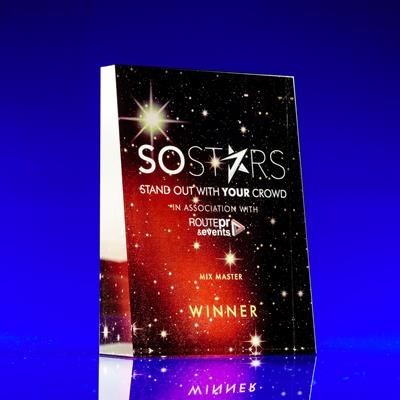 TAPERED PORTRAIT CRYSTAL GLASS AWARD