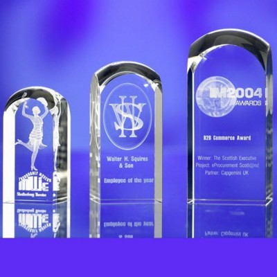 TOWER GLASS AWARD TROPHY - PROMOTIONAL CORPORATE GIFT