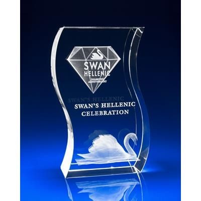 WAVE CRYSTAL GLASS AWARD OR TROPHY AWARD