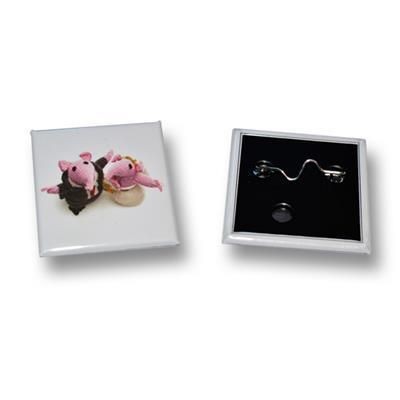 38MM SQUARE BUTTON BADGE