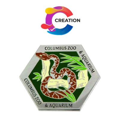 CREATION PIN BADGES in Silver, Gold Finish, Bronze Finish
