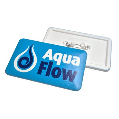 DOME BASED BADGE70MM RECTANGULAR