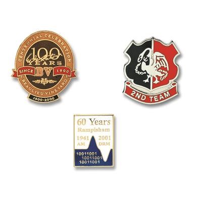 HARD ENAMEL BADGE 15MM - BESPOKE BADGE - UP TO 4 HARD ENAMEL INFILLS, BUTTERFLY CLUTCH FITTING