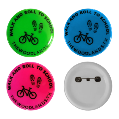REFLECTIVE BUTTON BADGE