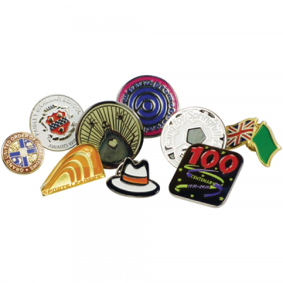 STAMPED IRON SOFT ENAMEL BADGE (25MM)