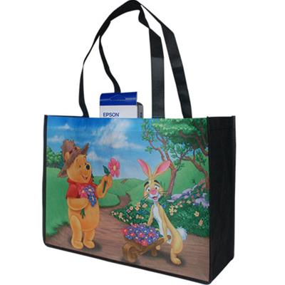 100 GSM FULL COLOR EXTRA WIDE SHOPPER TOTE BAG with 6 Inch Gusset (16 Inch x 12 Inch x 6 Inch)