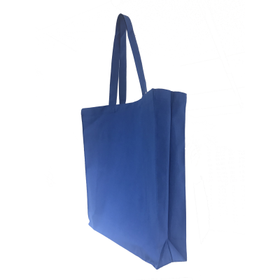 10OZ DYED CANVAS SHOPPER TOTE BAG with Gusset