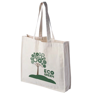 10OZ NATURAL COTTON CANVAS BAG with Gusset