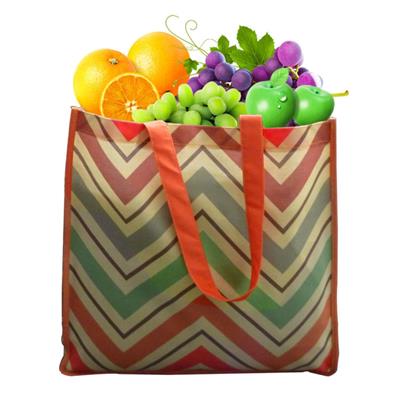 13 INCH X 13 INCH X 5 INCH GUSSET COTTON TOTE BAGS FULL COLOR GROCERY BAG