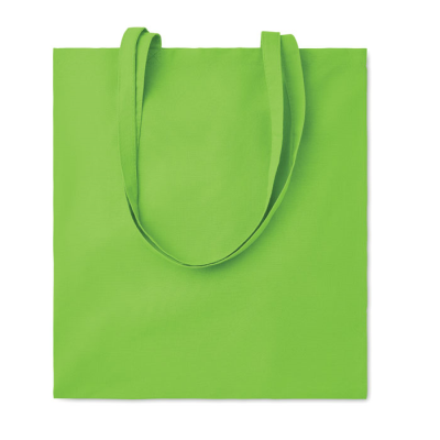 140G COTTON SHOPPER TOTE BAG in LIme