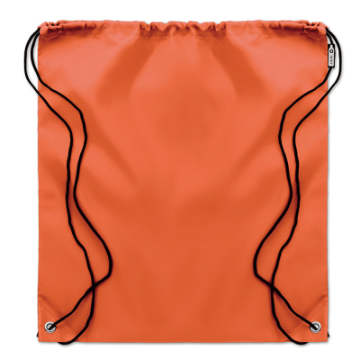 190T RPET DRAWSTRING BAG in Orange