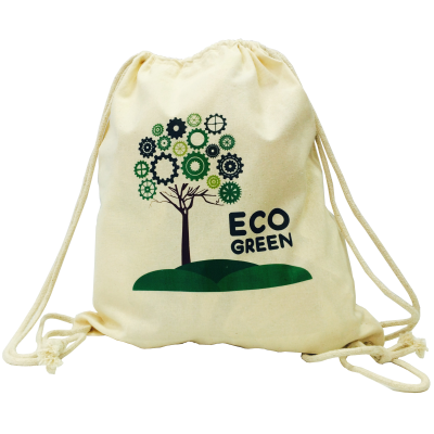 5OZ NATURAL COTTON DOUBLE DRAWSTRING BAG