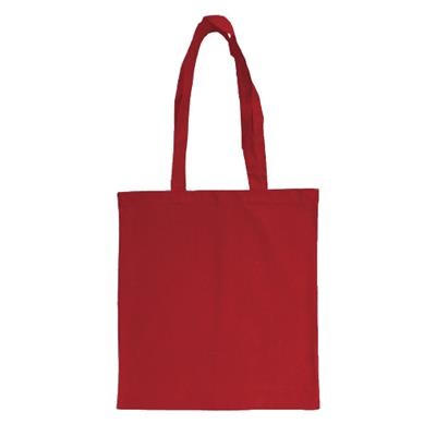 5OZ RECYCLED COTTON SHOPPER TOTE BAG in Red