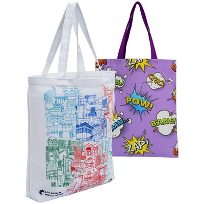 8 OZ SUBLIMATED POLY CANVAS FULL COLOUR TOTE BAG