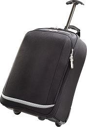 ANTLER APOLLO PC CABIN TROLLEY BAG in Black with Silver Trim