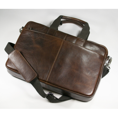 ASHBOURNE OIL PULL UP GENUINE LEATHER LAPTOP BAG