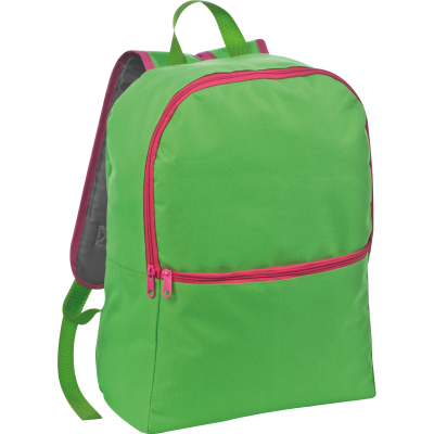 BACKPACK RUCKSACK in Neon Fluorescent in Apple Green 