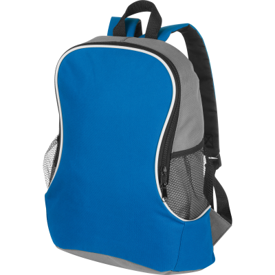 BACKPACK RUCKSACK with Side Compartments in Blue 