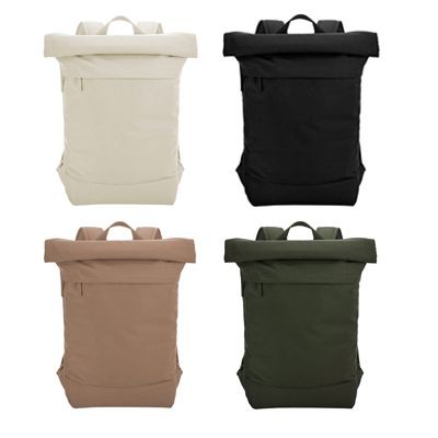 BAGBASE 100% RECYCLED 600D POLYESTER ROLL TOP BACKPACK RUCKSACK RUCKSACK