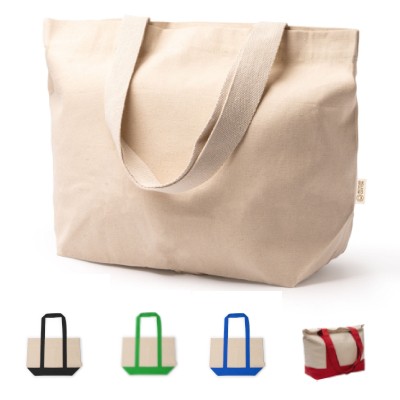 BERTIE OVERSIZE COTTON CANVAS TOTE SHOPPER TOTE BAG