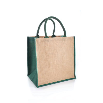 BRECON JUTE REUSABLE ECO BAG with Wipe Clean Interior