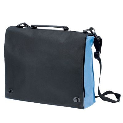 BRIEFCASE BUSINESS BAG in Black & Blue