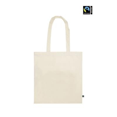 BWEHA NATURAL FAIRTRADE COTTON ECO SHOPPER 5OZ TOTE BAG with Long Handles