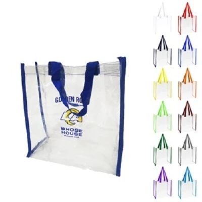 CLEAR TRANSPARENT STADIUM TOTE BAG