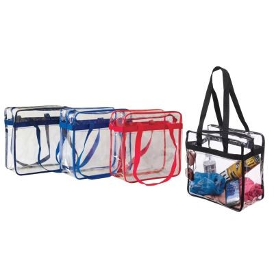 CLEAR TRANSPARENT STADIUM TOTE BAG