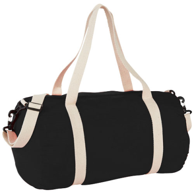 COCHICHUATE COTTON BARREL DUFFLE BAG 25L in Solid Black