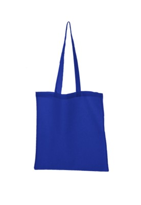 COLOUR 4OZ COTTON SHOPPER with Long Handles in Royal Blue