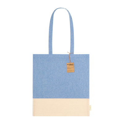 COTTON SHOPPER TOTE BAG in Blue