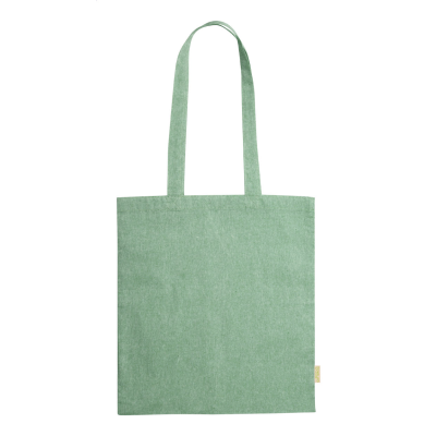 COTTON SHOPPER TOTE BAG in Green