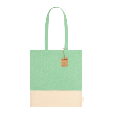 COTTON SHOPPER TOTE BAG in Green