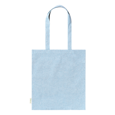 COTTON SHOPPER TOTE BAG in Light Blue