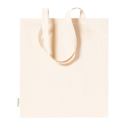 COTTON SHOPPER TOTE BAG in Natural