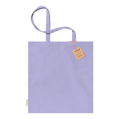 COTTON SHOPPER TOTE BAG in Purple
