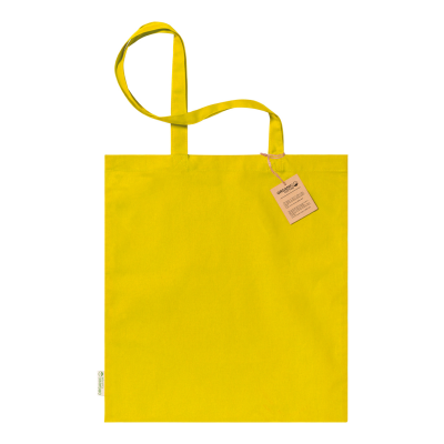 COTTON SHOPPER TOTE BAG in Yellow
