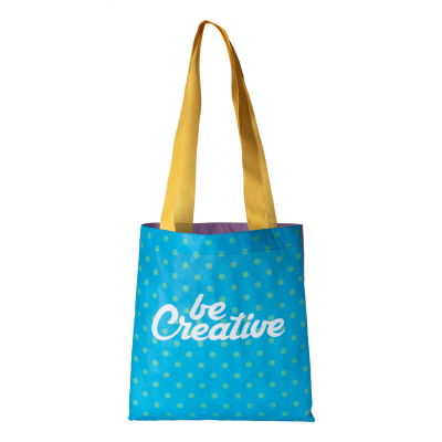 CUSTOM NON-WOVEN SHOPPER TOTE BAG in White