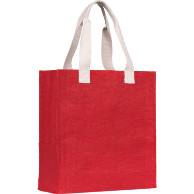 DARGATE ECO JUTE TOTE BAG in Red