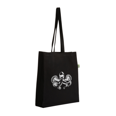 ENDEAVOUR COTTON SHOPPER TOTE BAG in Black