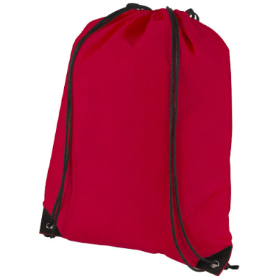 EVERGREEN NON-WOVEN DRAWSTRING BACKPACK RUCKSACK 5L in Red