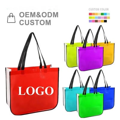 EXTRA LARGE LAMINATED SHOPPER TOTE BAG
