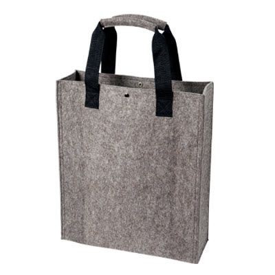 FELT SHOPPER TOTE BAG in Grey