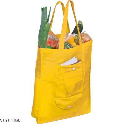 FOLDING NON-WOVEN SHOPPER TOTE BAG in Yellow 