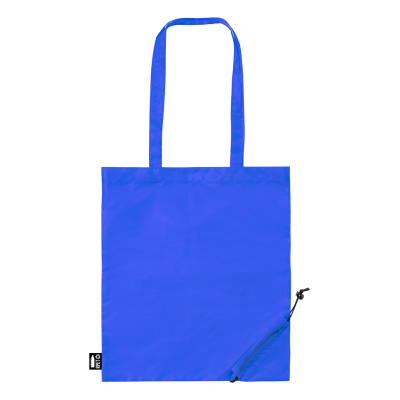 FOLDING RPET SHOPPER TOTE BAG in Blue