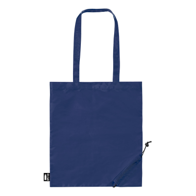FOLDING RPET SHOPPER TOTE BAG in Dark Blue