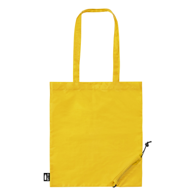FOLDING RPET SHOPPER TOTE BAG in Yellow