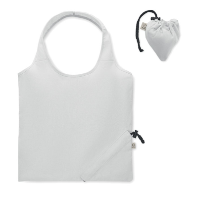 FOLDING SHOPPER TOTE BAG 140 GR & M² in White
